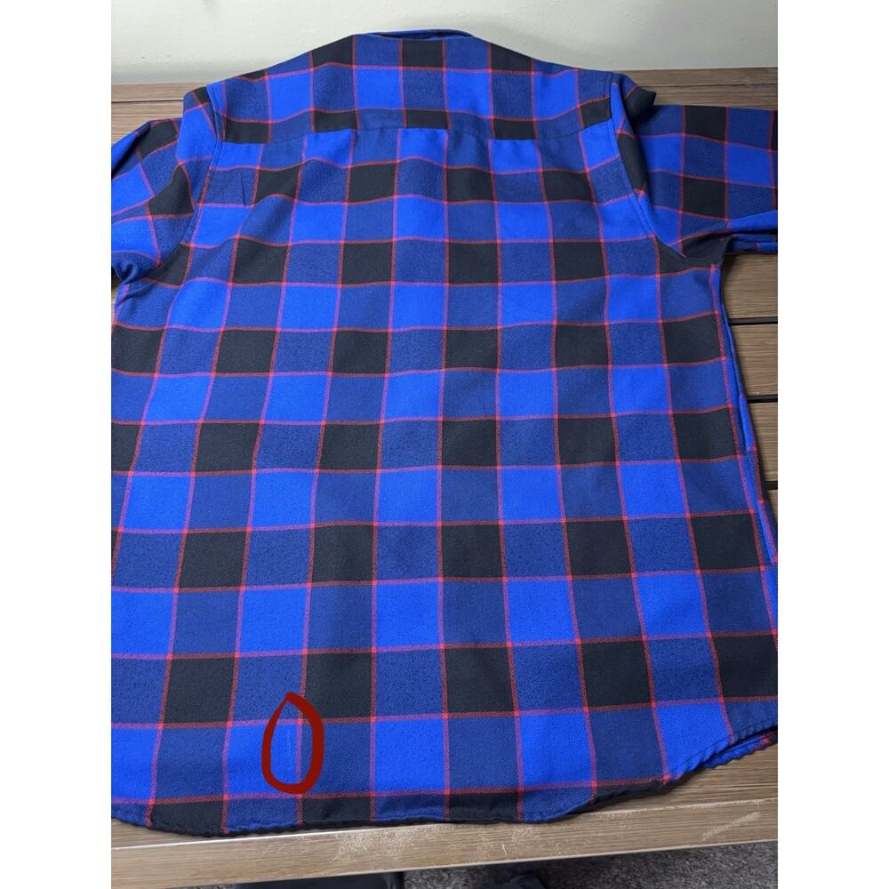 Dixxon Flannel Shirt Mens Large The Voorhees Blue Long Sleeve Halloween Horror - Picture 9 of 10